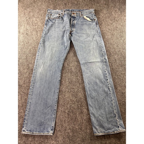Other - Levi's 501 Original Fit Jeans Mens 36x34 Light Wash Button